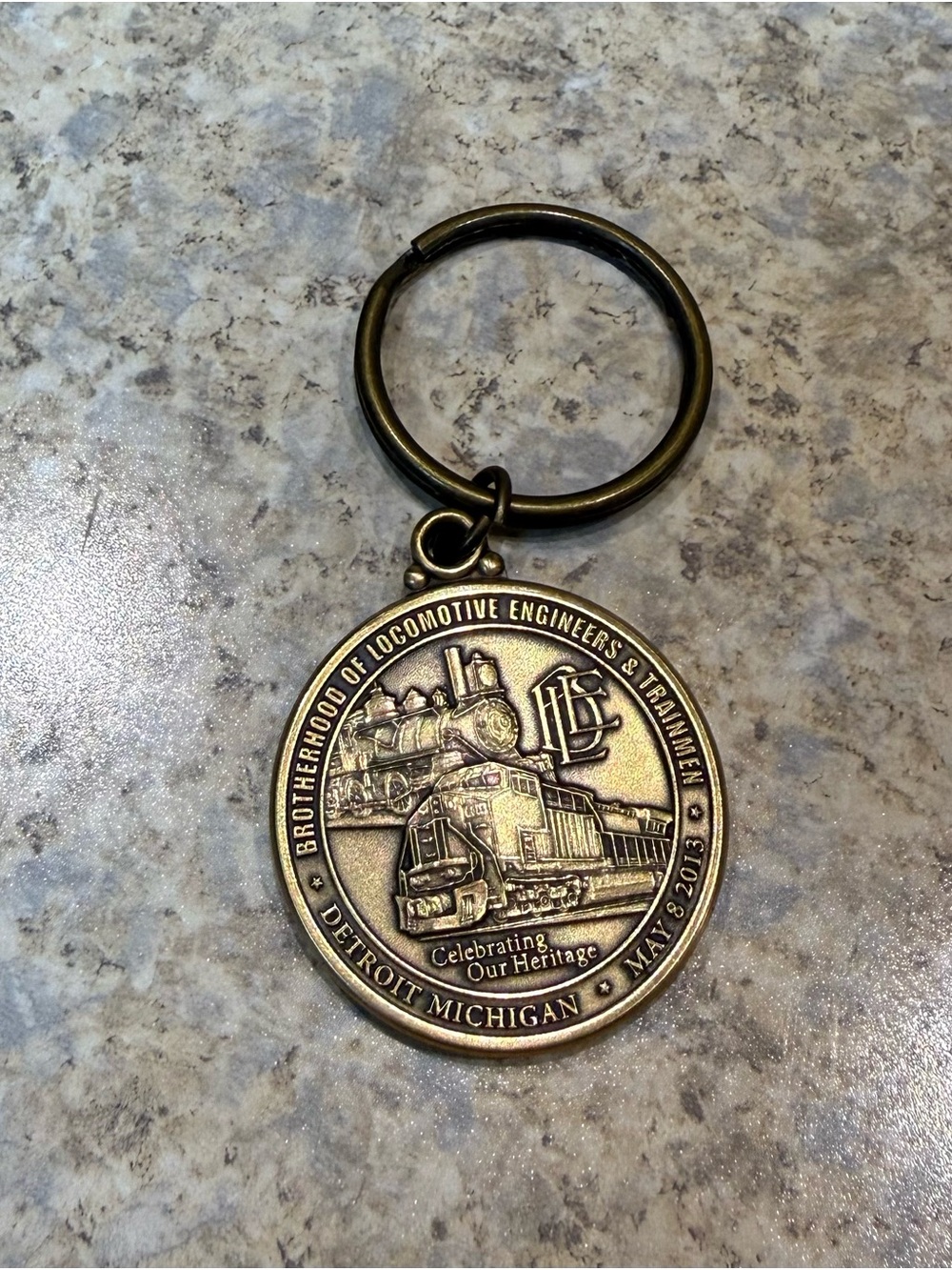 2013 Brotherhood of Locomotive Engineers and Trainmen 150th Anniversary keychain